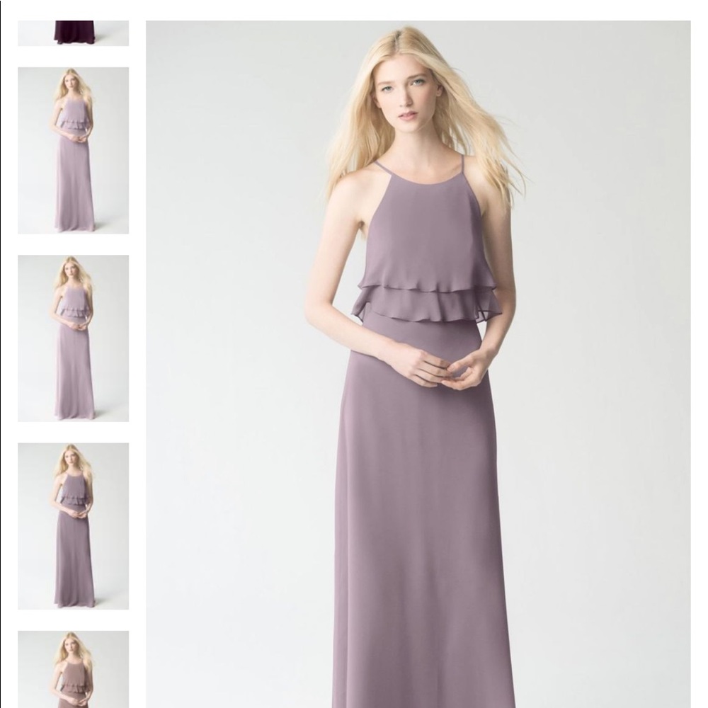 Jenny Yoo Long Bridesmaid Dress Charlie in Lilac